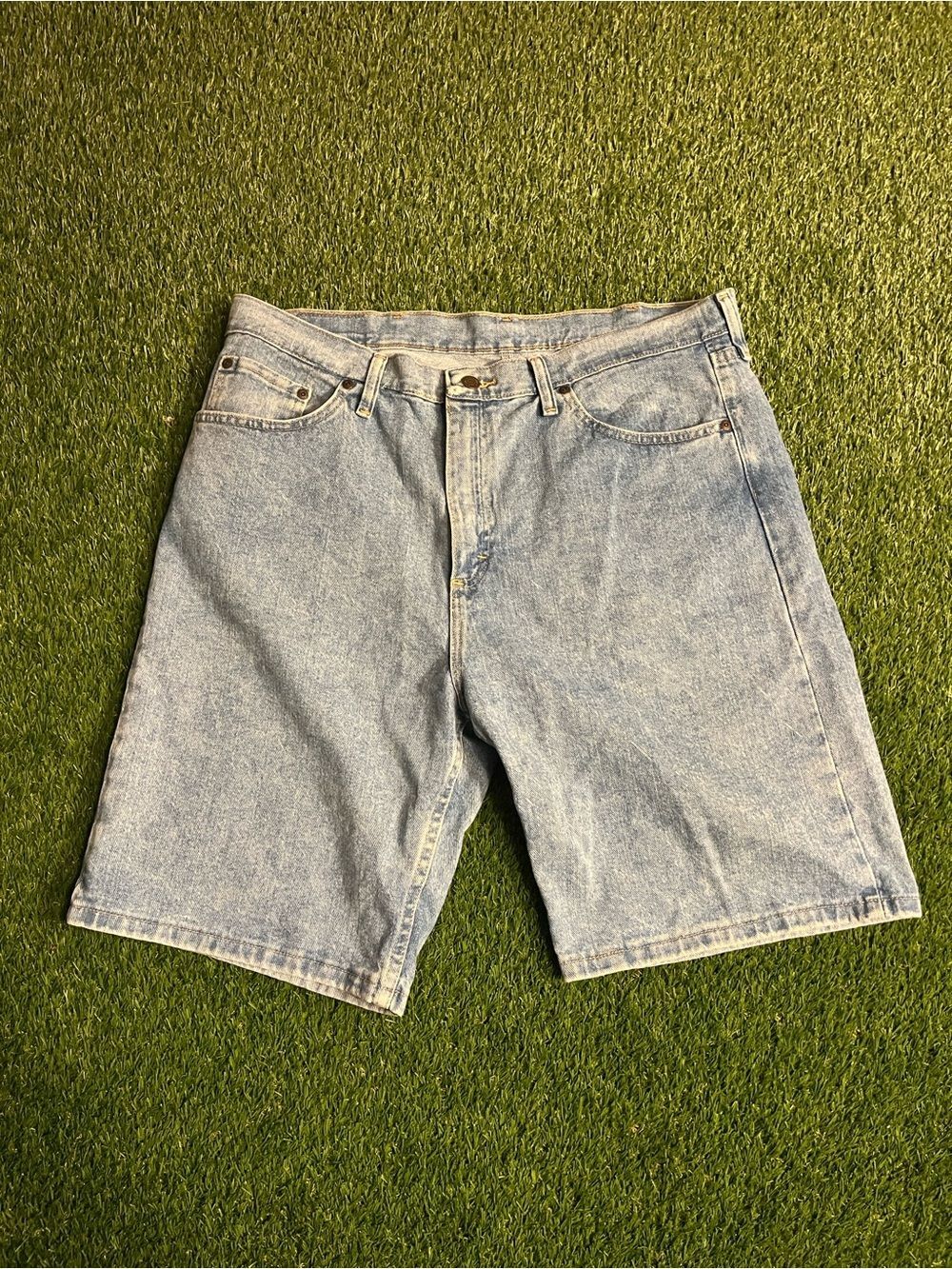 Wrangler Denim Shorts Mens 36 Light Wash Blue Classic Jorts
